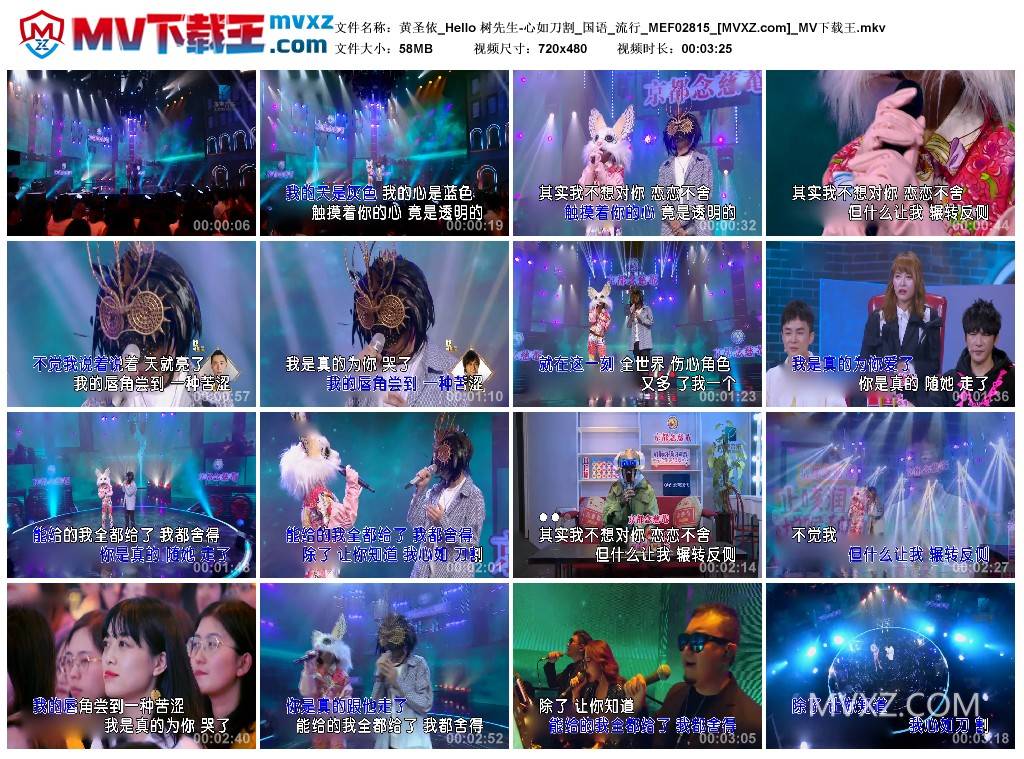 黄圣依_Hello 树先生-心如刀割_国语_流行_MEF02815
